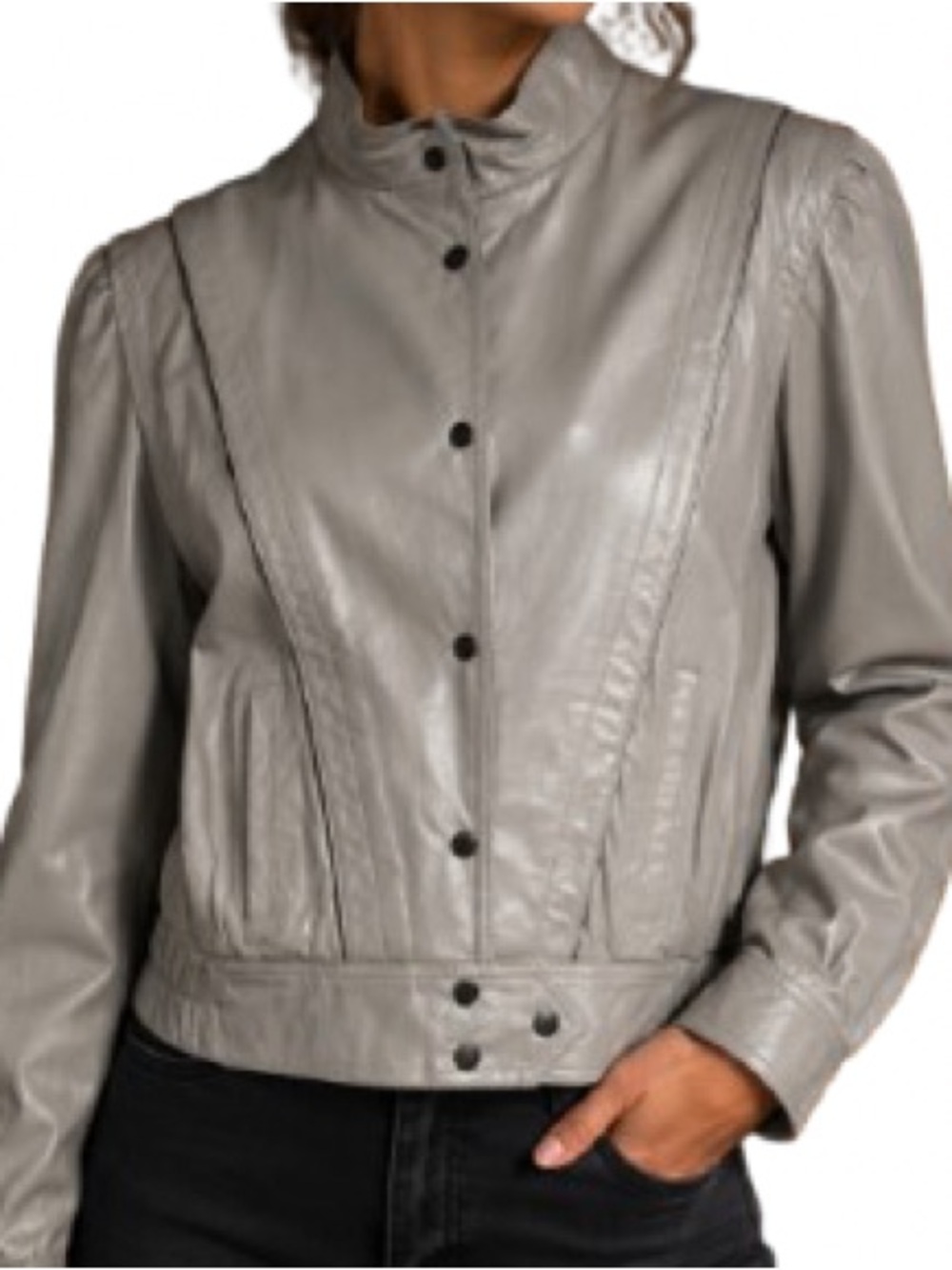 Winlit vintage 1980s Winlit gray leather jacket